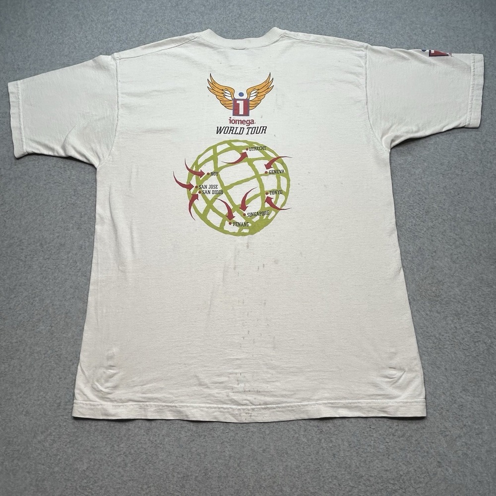 Vintage 90's‎ Iomega World Tour Computer Technology T Shirt Size L Made In USA